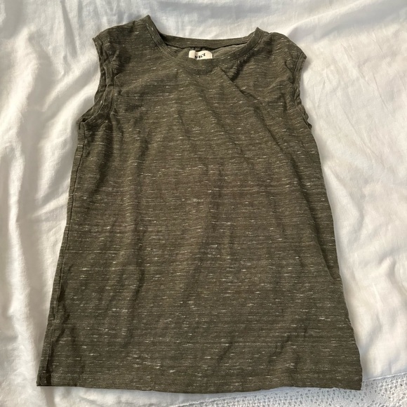 PACT XS Featherweight Slub Muscle Tee Feathered Green Moss 100% organic cotton - Picture 5 of 9